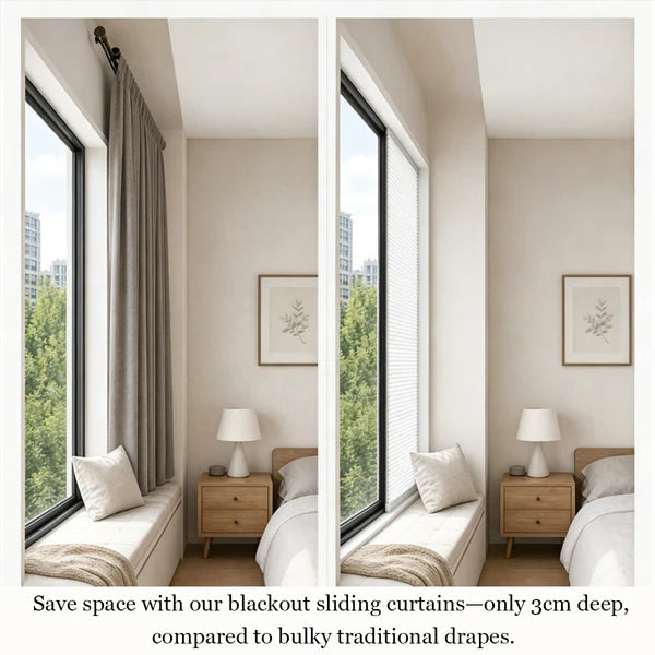 Easy-to-install Blackout Sliding Curtains